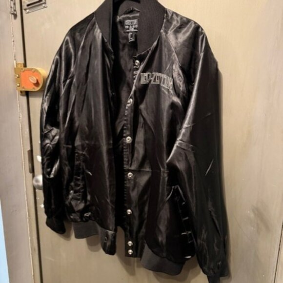Retro Led Zeppelin Rare Limited Edition Black Satin Bomber / Varsity Tour Jacket - Picture 10 of 16